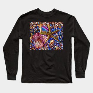 Jewel tone seascape Long Sleeve T-Shirt